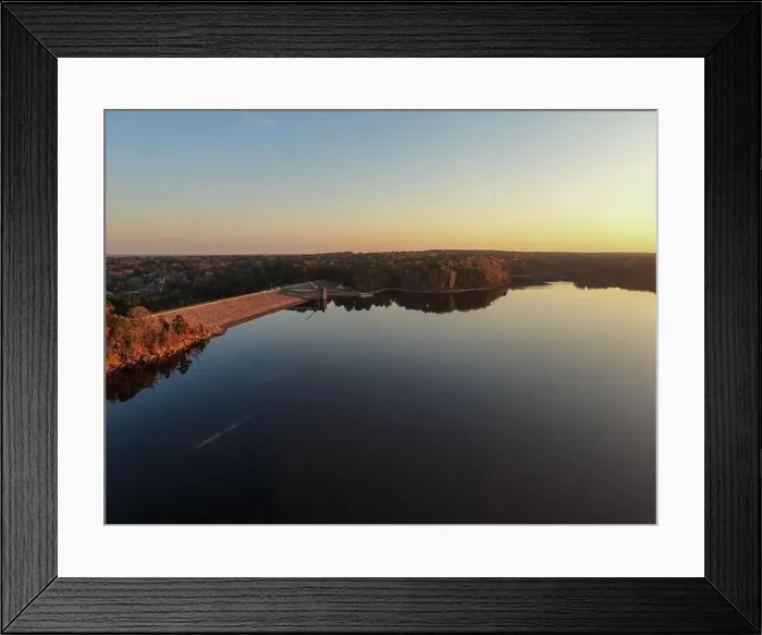 Framed Print : Fall Foliage at Falls Lake, Raleigh NC - Drone Framed Print : Fall Foliage at Falls Lake, Raleigh NC - Drone