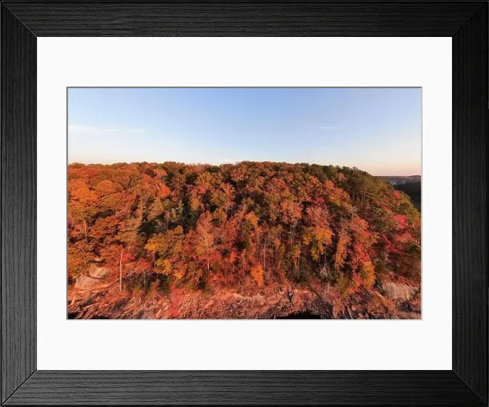 Framed Print : Fall Foliage at Falls Lake, Raleigh NC - Drone Framed Print : Fall Foliage at Falls Lake, Raleigh NC - Drone