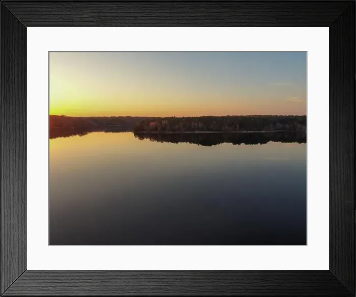 Framed Print : Fall Foliage at Falls Lake, Raleigh NC - Drone Framed Print : Fall Foliage at Falls Lake, Raleigh NC - Drone