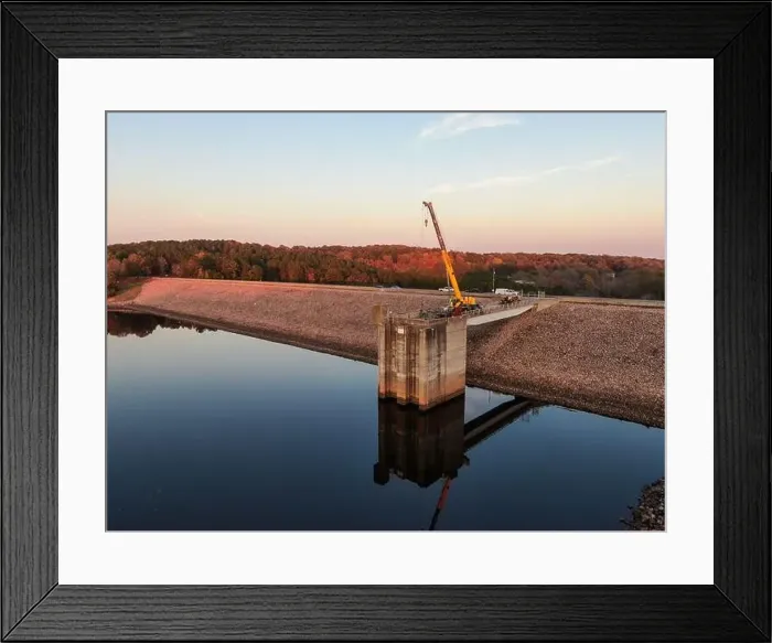 Framed Print : Fall Foliage at Falls Lake, Raleigh NC - Drone Framed Print : Fall Foliage at Falls Lake, Raleigh NC - Drone