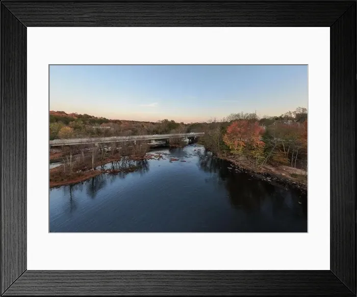 Framed Print : Fall Foliage at Falls Lake, Raleigh NC - Drone Framed Print : Fall Foliage at Falls Lake, Raleigh NC - Drone