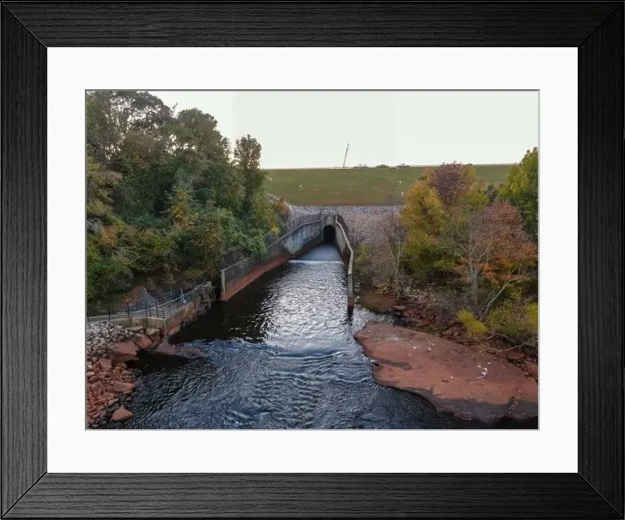 Framed Print : Fall Foliage at Falls Lake, Raleigh NC - Drone Framed Print : Fall Foliage at Falls Lake, Raleigh NC - Drone