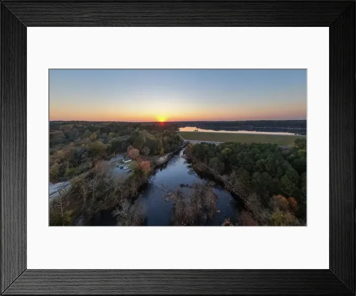 Framed Print : Fall Foliage at Falls Lake, Raleigh NC - Drone Framed Print : Fall Foliage at Falls Lake, Raleigh NC - Drone