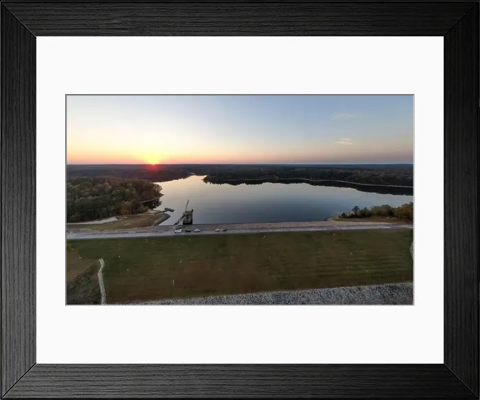 Framed Print : Fall Foliage at Falls Lake, Raleigh NC - Drone Framed Print : Fall Foliage at Falls Lake, Raleigh NC - Drone