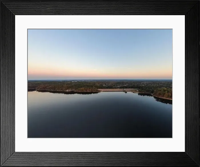 Framed Print : Fall Foliage at Falls Lake, Raleigh NC - Drone Framed Print : Fall Foliage at Falls Lake, Raleigh NC - Drone