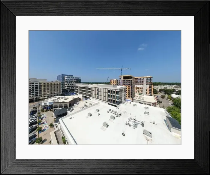 Framed Print : stock drone images of north hills in raleigh north carolina on a bright sunny day Framed Print : stock drone images of north hills in raleigh north carolina on a bright sunny day