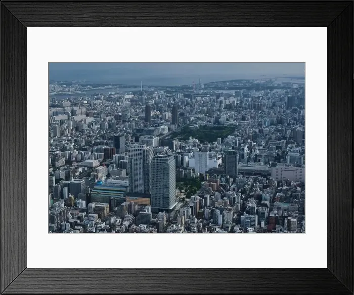 Framed Print : Aerial view of the city of Tokyo Framed Print : Aerial view of the city of Tokyo