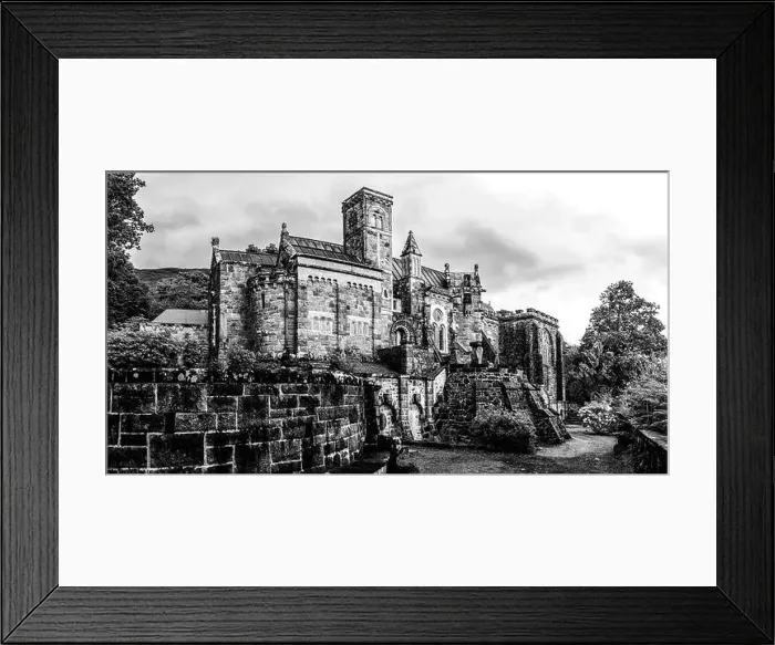 Framed Print : Panorama of St Conans Kirk in Black and White, Loch Awe in Argyll and Bute, Scotland, UK Framed Print : Panorama of St Conans Kirk in Black and White, Loch Awe in Argyll and Bute, Scotland, UK