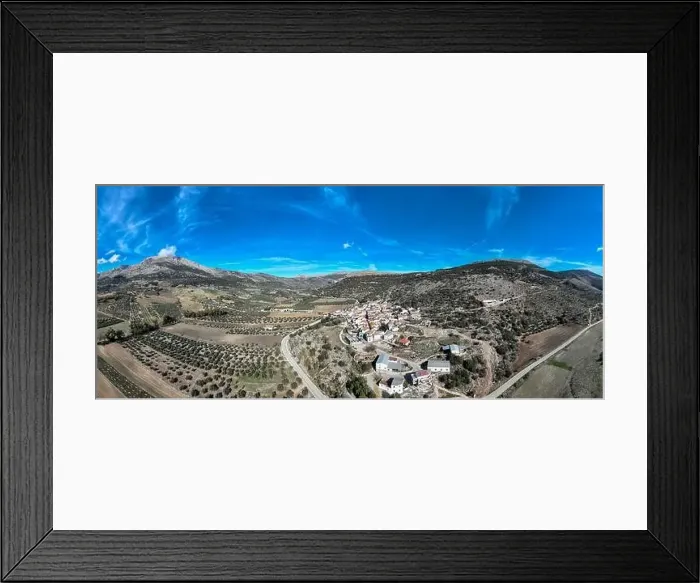 Framed Print : aerial view of the pretty white village of Alfarnatejo in the province of Malaga, Andalusia Framed Print : aerial view of the pretty white village of Alfarnatejo in the province of Malaga, Andalusia