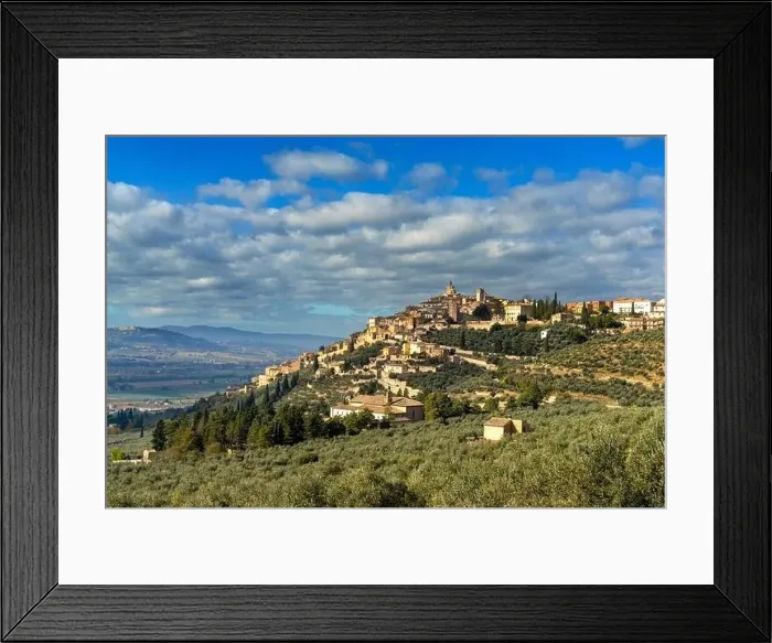 Framed Print : A view of the Italian hilltop village of Trevi in the Umbria Region Framed Print : A view of the Italian hilltop village of Trevi in the Umbria Region