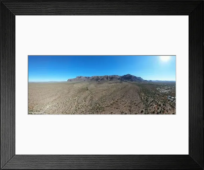 Framed Print : various drone images of the superstition mountains in gold canyon Arizona taken at different times of the day Framed Print : various drone images of the superstition mountains in gold canyon Arizona taken at different times of the day