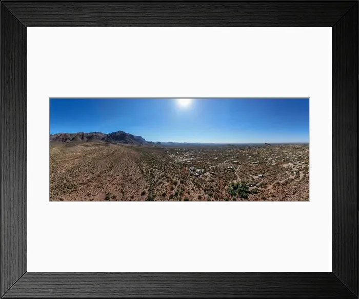 Framed Print : various drone images of the superstition mountains in gold canyon Arizona taken at different times of the day Framed Print : various drone images of the superstition mountains in gold canyon Arizona taken at different times of the day