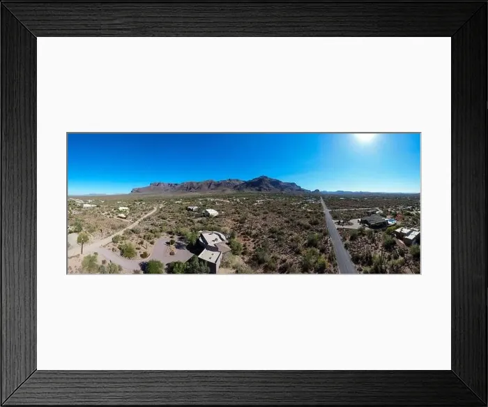 Framed Print : various drone images of the superstition mountains in gold canyon Arizona taken at different times of the day Framed Print : various drone images of the superstition mountains in gold canyon Arizona taken at different times of the day