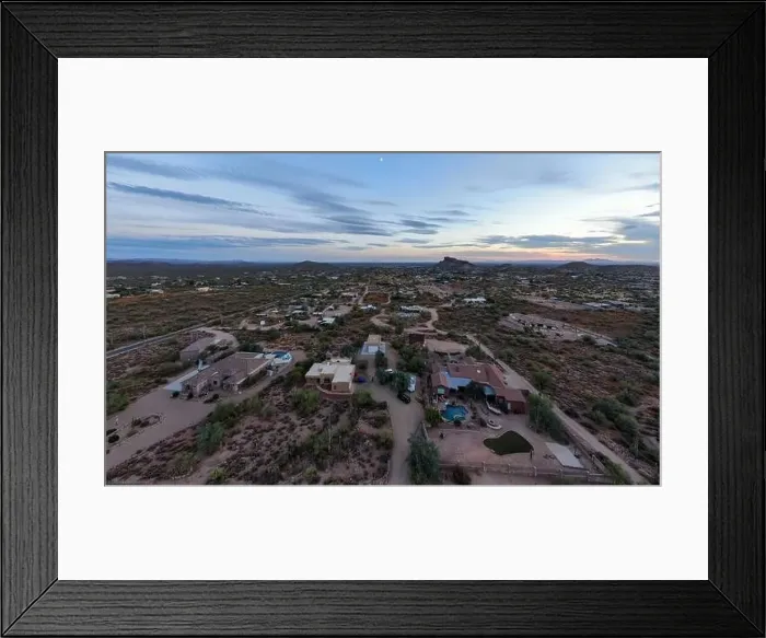 Framed Print : various drone images of the superstition mountains in gold canyon Arizona taken at different times of the day Framed Print : various drone images of the superstition mountains in gold canyon Arizona taken at different times of the day