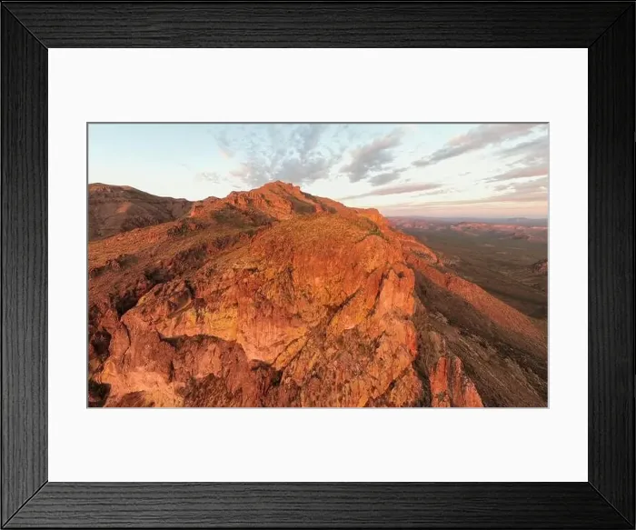 Framed Print : various drone images of the superstition mountains in gold canyon Arizona taken at different times of the day Framed Print : various drone images of the superstition mountains in gold canyon Arizona taken at different times of the day