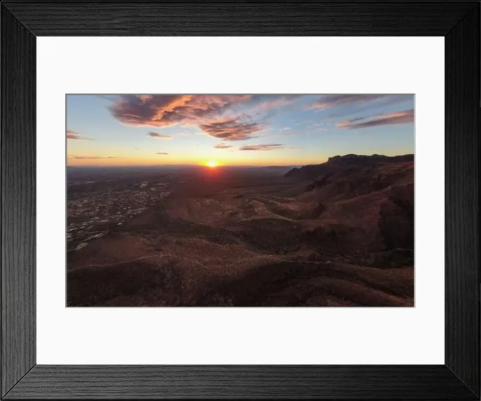 Framed Print : various drone images of the superstition mountains in gold canyon Arizona taken at different times of the day