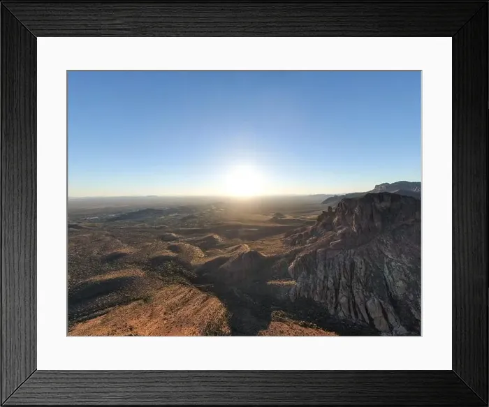 Framed Print : various drone images of the superstition mountains in gold canyon Arizona taken at different times of the day Framed Print : various drone images of the superstition mountains in gold canyon Arizona taken at different times of the day