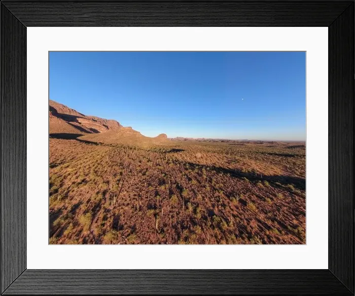 Framed Print : various drone images of the superstition mountains in gold canyon Arizona taken at different times of the day Framed Print : various drone images of the superstition mountains in gold canyon Arizona taken at different times of the day