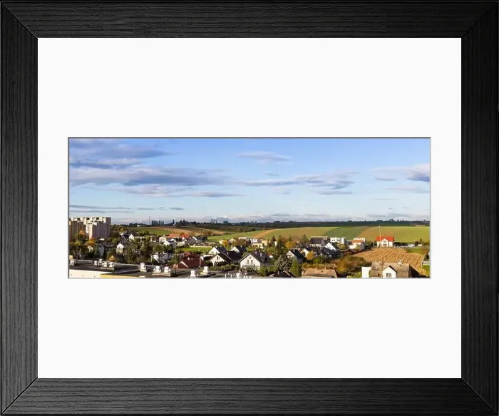 Framed Print : Single family houses in the suburbs of Racibórz. Panoramic photo taken on a sunny day. Aerial shot from a drone Framed Print : Single family houses in the suburbs of Racibórz. Panoramic photo taken on a sunny day. Aerial shot from a drone