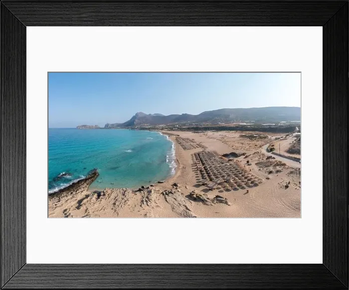 Framed Print : Phalasarna sandy beach, Crete island Greece Framed Print : Phalasarna sandy beach, Crete island Greece