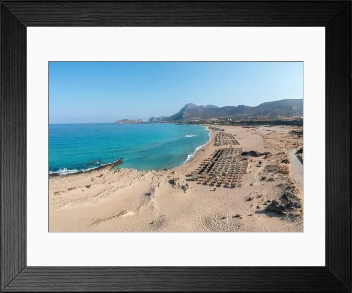 Framed Print : Phalasarna sandy beach, Crete island Greece Framed Print : Phalasarna sandy beach, Crete island Greece