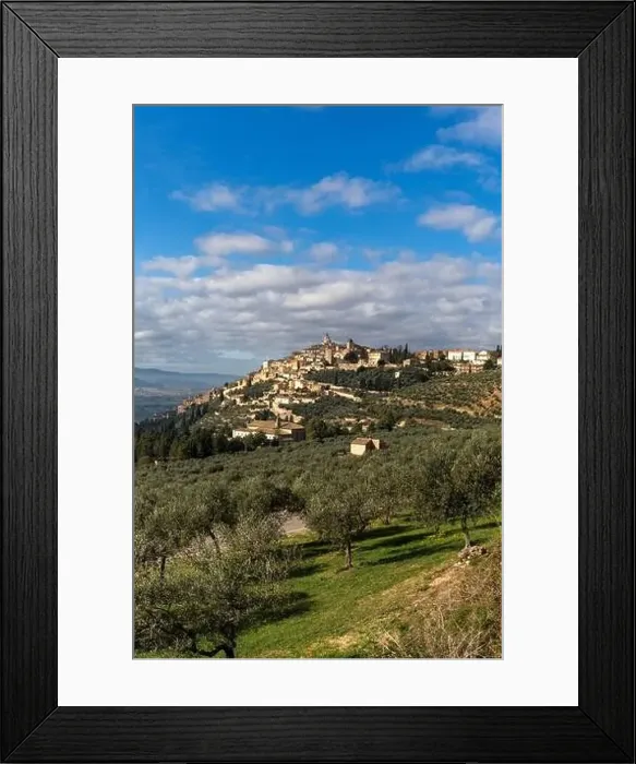 Framed Print : A view of the Italian hilltop village of Trevi in the Umbria Region Framed Print : A view of the Italian hilltop village of Trevi in the Umbria Region