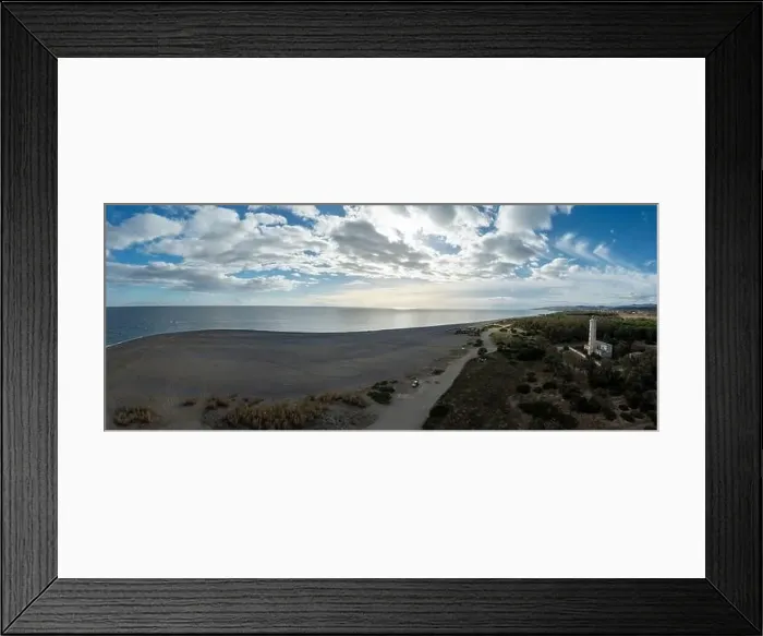 Framed Print : A drone landscape view of Punta Alice beach and lighthouse in Calabria Framed Print : A drone landscape view of Punta Alice beach and lighthouse in Calabria