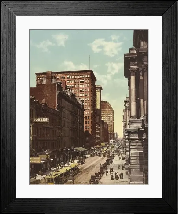 Framed Print : Randolph Street east from LaSalle, Chicago, Illinois 1900 Framed Print : Randolph Street east from LaSalle, Chicago, Illinois 1900