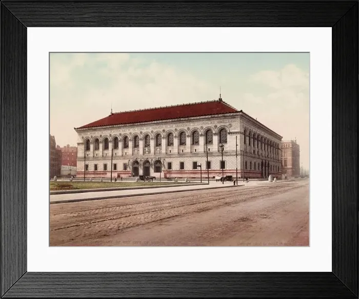 Framed Print : The Public Library of the city of Boston, Massachusetts 1900 Framed Print : The Public Library of the city of Boston, Massachusetts 1900