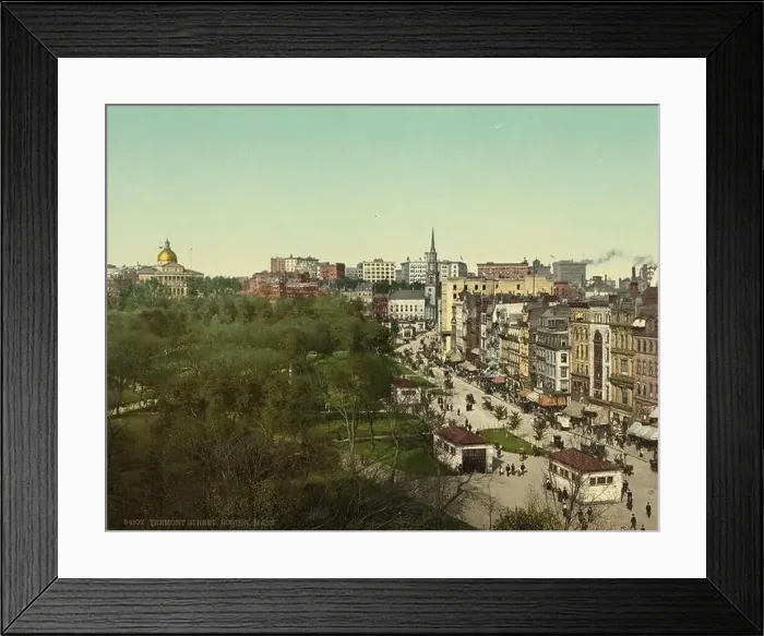Framed Print : Tremont Street, Boston, Massachusetts 1904 Framed Print : Tremont Street, Boston, Massachusetts 1904