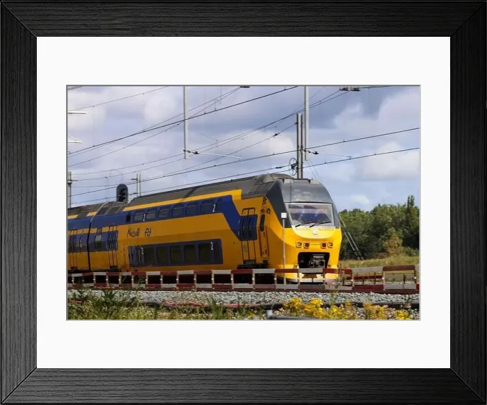 Framed Print : VIRM intercity train on track of NS between The Hague and Delft in the Netherlands Framed Print : VIRM intercity train on track of NS between The Hague and Delft in the Netherlands