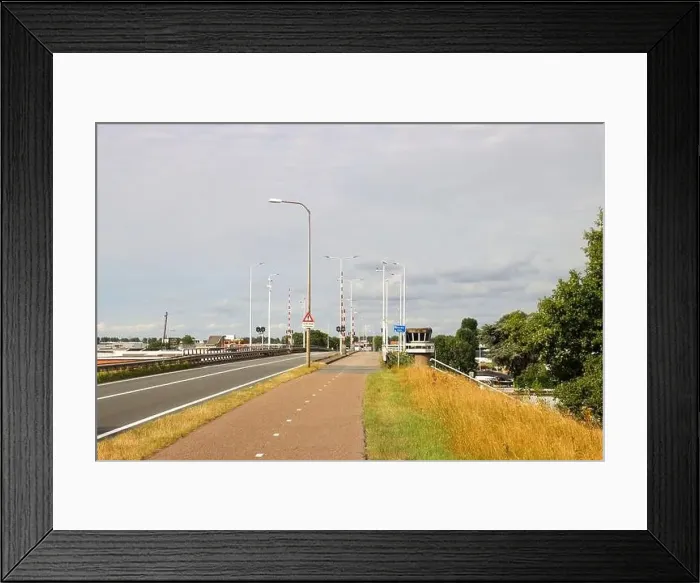 Framed Print : Bascule bridge over the Gouda river called Coenecoopbrug in Waddinxveen in Netherlands Framed Print : Bascule bridge over the Gouda river called Coenecoopbrug in Waddinxveen in Netherlands