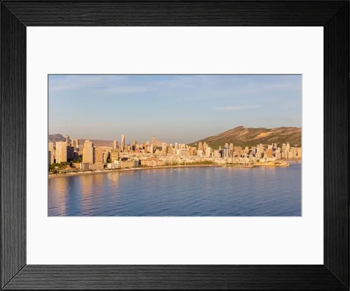 Framed Print : Aerial drone photo of the old city centre in Benidorm. Benidorm is a coastal town in the Costa Blanca, Spain Framed Print : Aerial drone photo of the old city centre in Benidorm. Benidorm is a coastal town in the Costa Blanca, Spain