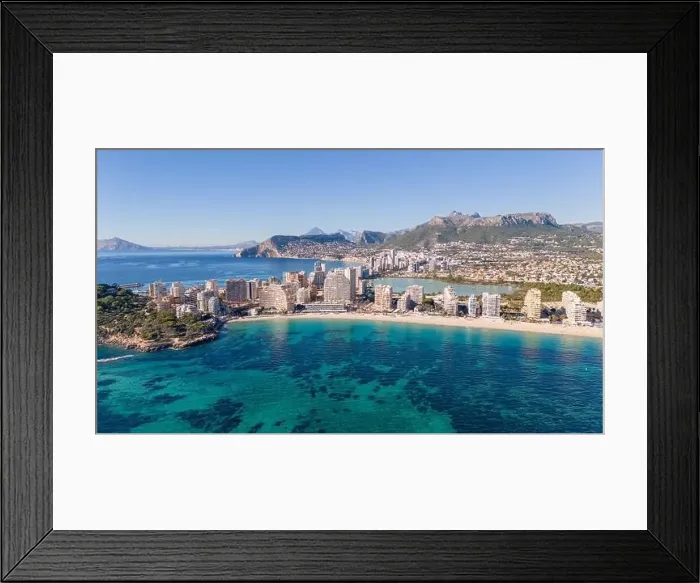 Framed Print : Aerial drone photo of the Spanish coastal town named Calpe in the Costa Blanca Framed Print : Aerial drone photo of the Spanish coastal town named Calpe in the Costa Blanca