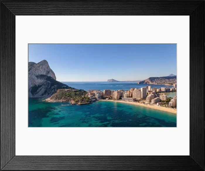 Framed Print : Aerial drone photo of the Spanish coastal town named Calpe in the Costa Blanca Framed Print : Aerial drone photo of the Spanish coastal town named Calpe in the Costa Blanca