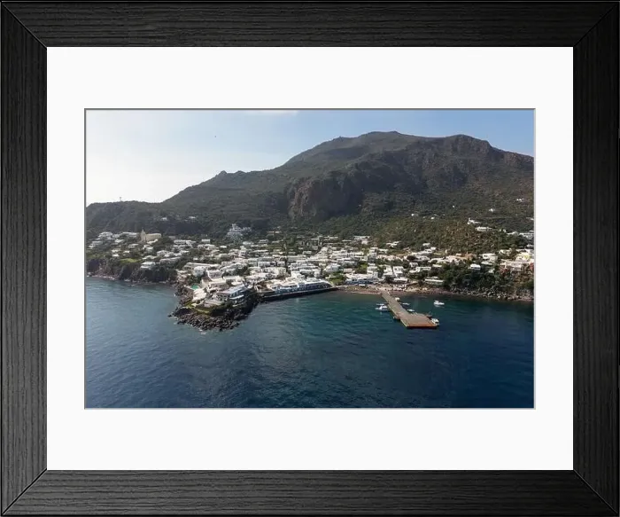 Framed Print : Aerial drone photo of the island Panarea. Panarea is part of the Aeolian Island in the Mediterranean sea of Italy Framed Print : Aerial drone photo of the island Panarea. Panarea is part of the Aeolian Island in the Mediterranean sea of Italy