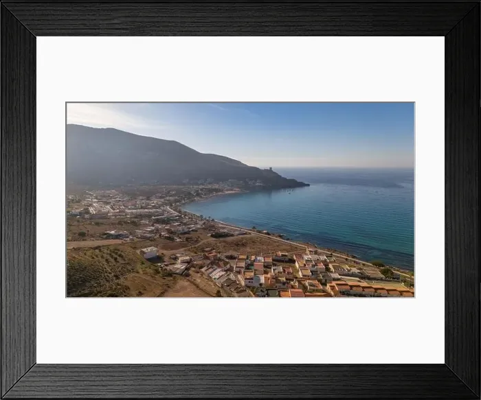 Framed Print : Aerial drone photo of the coastal town named La Azohia in the Costa Calida, Spain Framed Print : Aerial drone photo of the coastal town named La Azohia in the Costa Calida, Spain