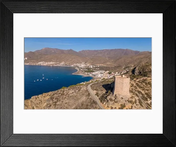 Framed Print : Aerial drone photo of the coastal town named La Azohia in the Costa Calida, Spain Framed Print : Aerial drone photo of the coastal town named La Azohia in the Costa Calida, Spain
