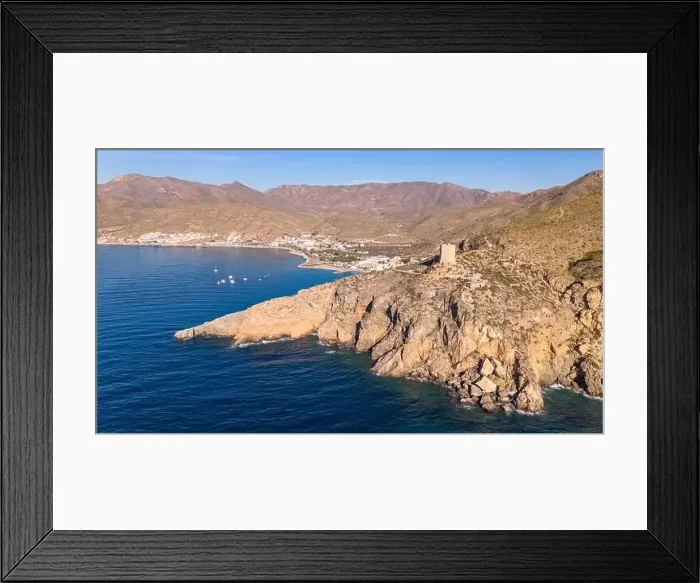 Framed Print : Aerial drone photo of the coastal town named La Azohia in the Costa Calida, Spain Framed Print : Aerial drone photo of the coastal town named La Azohia in the Costa Calida, Spain