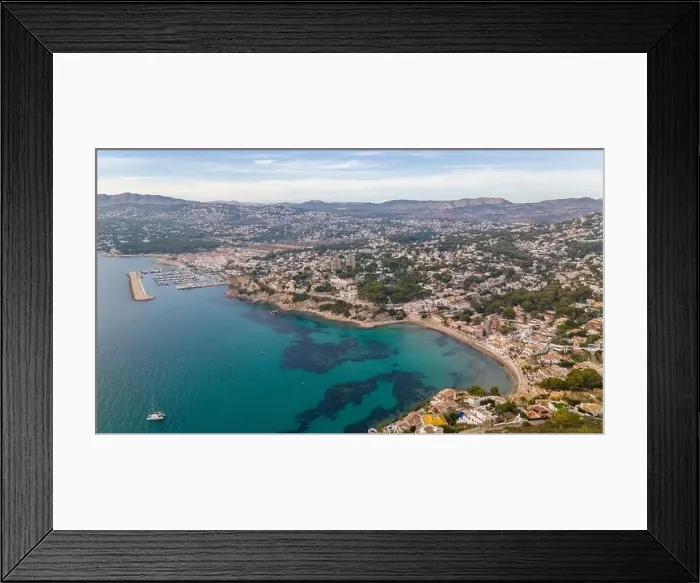 Framed Print : Aerial drone photo of the coastal town named Moraira. Moraira is located at the Costa Blanca in Spain Framed Print : Aerial drone photo of the coastal town named Moraira. Moraira is located at the Costa Blanca in Spain
