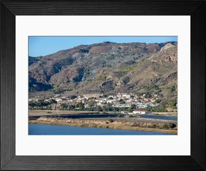 Framed Print : Aerial drone photo of the coastal town named Portman in the Costa Calida, Spain Framed Print : Aerial drone photo of the coastal town named Portman in the Costa Calida, Spain