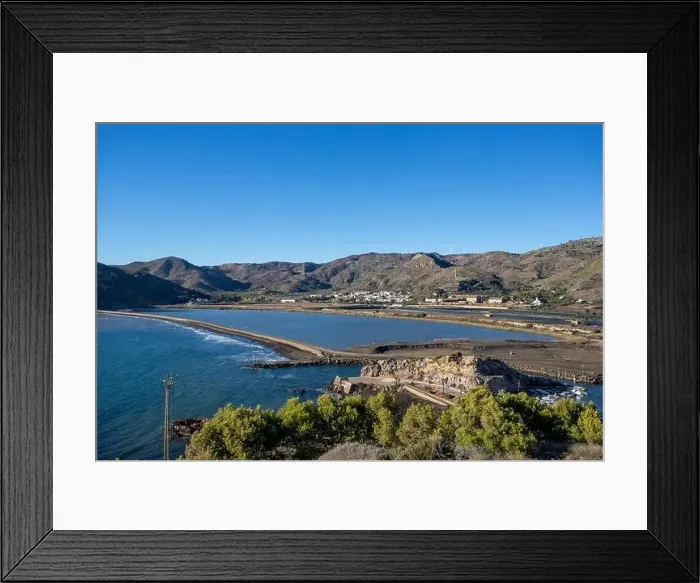 Framed Print : Aerial drone photo of the coastal town named Portman in the Costa Calida, Spain Framed Print : Aerial drone photo of the coastal town named Portman in the Costa Calida, Spain