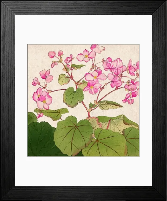 Framed Print : Digital floral design featuring a lively color palette on textured beige Framed Print : Digital floral design featuring a lively color palette on textured beige