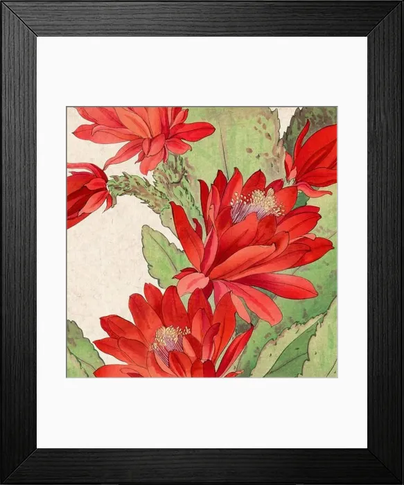 Framed Print : Digital floral design featuring a lively color palette on textured beige Framed Print : Digital floral design featuring a lively color palette on textured beige