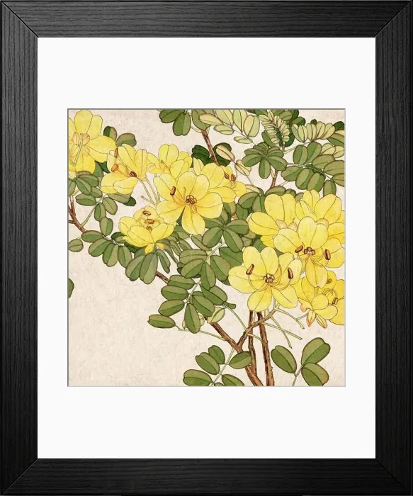 Framed Print : Digital floral design featuring a lively color palette on textured beige Framed Print : Digital floral design featuring a lively color palette on textured beige