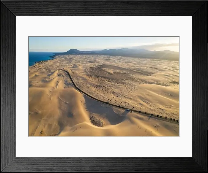 Framed Print : Aerial view of dunes at Fuerteventura Framed Print : Aerial view of dunes at Fuerteventura
