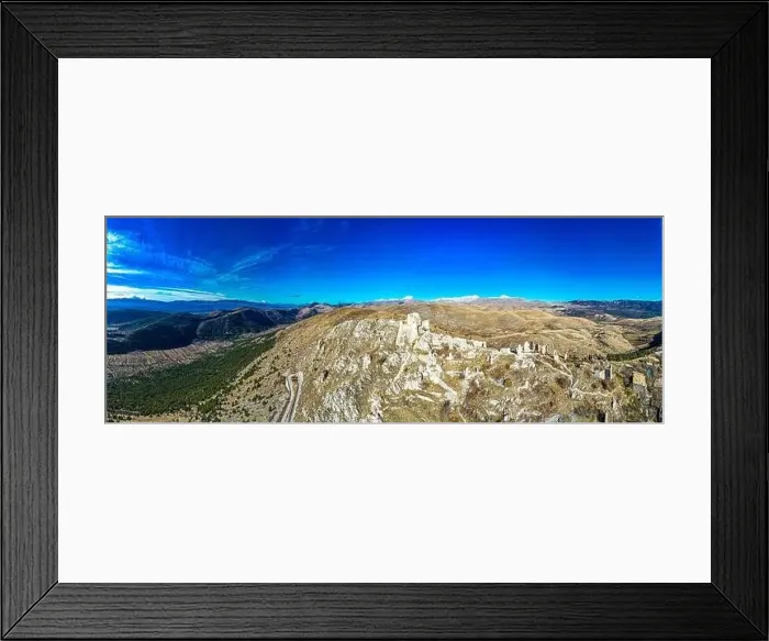 Framed Print : Rocca Calascio 2023. Aerial view of the castle of Rocca Calascio Framed Print : Rocca Calascio 2023. Aerial view of the castle of Rocca Calascio