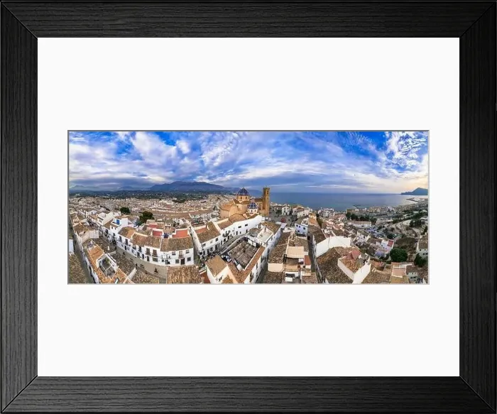 Framed Print : Charmig coastal town Altea in popular coast of Spain Costa Blanca Framed Print : Charmig coastal town Altea in popular coast of Spain Costa Blanca
