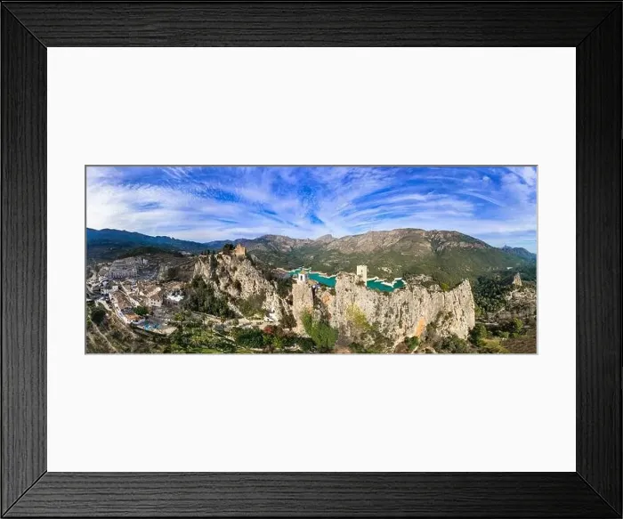 Framed Print : Landmarks of Spain. medieval village Guadalest Framed Print : Landmarks of Spain. medieval village Guadalest