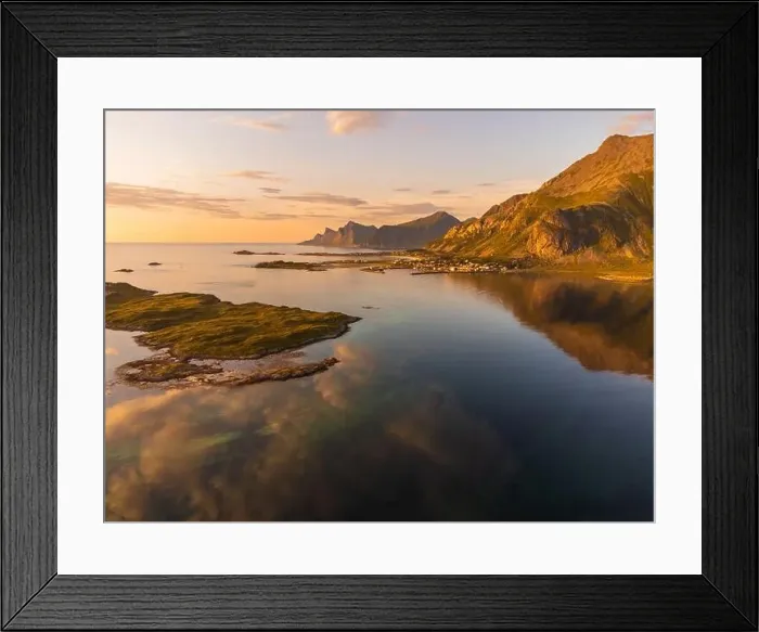 Framed Print : Stunning summer sunset view of Lofoten